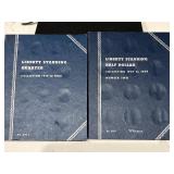 Standing Liberty Quarter and Walking Liberty Half Dollars and Books