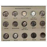 Roosevelt Dimes and Book Includes Silver Proofs