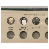 Roosevelt Dimes and Book Includes Silver Proofs