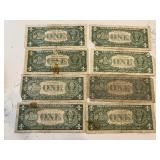 Blue Seal $1 Dollar Silver Certificates 1 Star Note