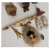 Vintage Eskimo / Inuit Collectibles Including Peace Pipe