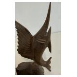Hand Carved Hardwood Fish Sculptures - Dolphin, Marlin, Shark & Swordfish