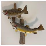 Taxidermy Mounted Trout and Bass
