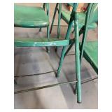 Set of 4 Vintage Metal Folding Chairs from the Old Met Center in Bloomington