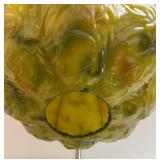 AMAZING Mid Century Lime Green Speckled Fiberglass Hanging Swag Lamp