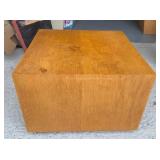 1949 Mid Century Custom Made Square Coffee Table Made In The Style of Frank Lloyd Wright