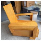 Fantastic Frank Lloyd Wright Style Mid Century Arm Lounge Chair Custom Made in 1949 #1