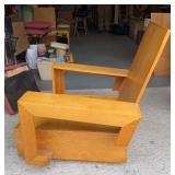 Fantastic Frank Lloyd Wright Style Mid Century Arm Lounge Chair Custom Made in 1949 #1