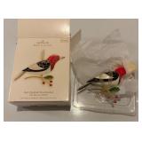 2009 Hallmark KEEPSAKE Red Headed Woodpecker Christmas Ornament