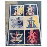 Vintage ANDY WARHOL Pictorial Hooked Rug