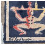 Vintage ANDY WARHOL Pictorial Hooked Rug