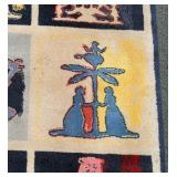 Vintage ANDY WARHOL Pictorial Hooked Rug