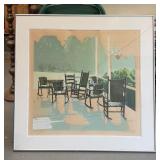 STRIKING Signed & Numbered Janvier Lange Silkscreen "Sunapee"