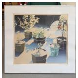 BEAUTIFUL Signed & Numbered Janvier Lange Silkscreen "City Garden"