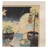 BEAUTIFUL Signed & Numbered Janvier Lange Silkscreen "City Garden"