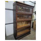 Antique 4-Section Stacking Oak Bookcase
