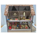 Wonderful Large Wood Doll House w/Accessories