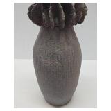 Fantastic Large & Unusual Large Signed Art Pottery Vase w/Sculptural Brutal Top