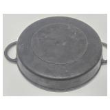 Unusual Vintage 10.5" 2-Handled Cast Iron Pan