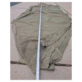 Large Old Vintage Korean War Era US Military Canvas Tent