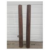Pair of Antique Oak Architectural Pillars - Each 76"