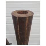 Pair of Antique Oak Architectural Pillars - Each 76"