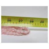 Long Strand of Freshwater Pearls & Rose Quartz Necklace - 50"+ Length