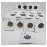 Lot of 28 Antique US Indian Head Pennies