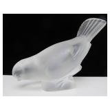 Hand Signed LALIQUE Glass Bird Figurine