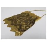 Gorgeous Larger Vintage Gold-Tone Metal Mesh Purse