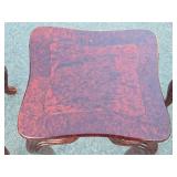 Exceptional Chinese Carved Burled Wood Set of 2 "Antler" Armchairs & Matching Table