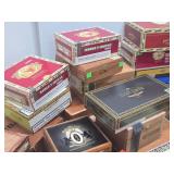 LARGE Lot of Wood etc Cigar Boxes in Very Nice Clean Condition