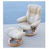 Quality EKORNES Stressless Recliner w/Matching Ottoman/Footrest #1