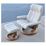 Quality EKORNES Stressless Recliner w/Matching Ottoman/Footrest #2