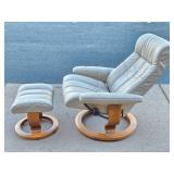Quality EKORNES Stressless Recliner w/Matching Ottoman/Footrest #2