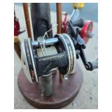 Great Looking Display Rack w/Fishing Rods & Vintage Fishing Net