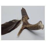 Very Cool Old Vintage Deer Antler Handle Large Hunting Knife