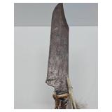 Very Cool Old Vintage Deer Antler Handle Large Hunting Knife