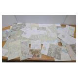 Estate Collection of Old Vintage US Military Pilot Flight Maps
