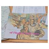 Estate Collection of Old Vintage US Military Pilot Flight Maps