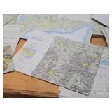 Estate Collection of Old Vintage US Military Pilot Flight Maps