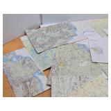Estate Collection of Old Vintage US Military Pilot Flight Maps