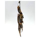 Great Looking Rustic Carved Birch Wood Fish on Stringer Cabin Display
