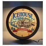 Greta Looking ICEHOUSE Lighted Beer Sign Advertising Clock