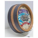 Greta Looking ICEHOUSE Lighted Beer Sign Advertising Clock