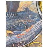 Vintage OLD MILWAUKEE Advertising Beer Mirror Sign w/Grizzly Bear