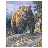 Vintage OLD MILWAUKEE Advertising Beer Mirror Sign w/Grizzly Bear