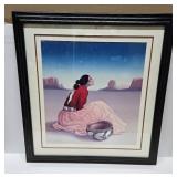 Beautiful Large Framed R.C. GORMAN Pencil Signed Lithograph