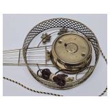 Mid Century UNITED Brass Banjo Wall Clock