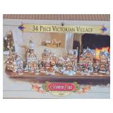 34-Piece Victorian Village "Grandeur Noel" Christmas Display